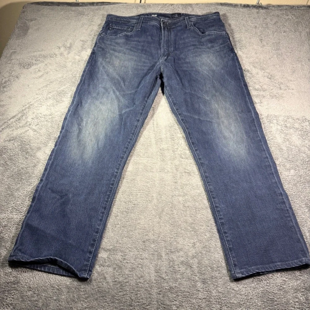 AG Adriano Goldschmied The Vane Straight Leg Jeans Mens 38x28 Dark Indigo Blue